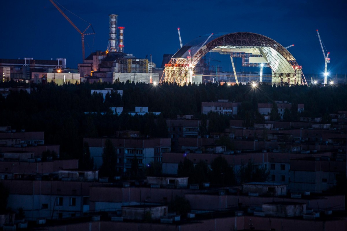 Строительство нового саркофага Чернобыльской АЭС